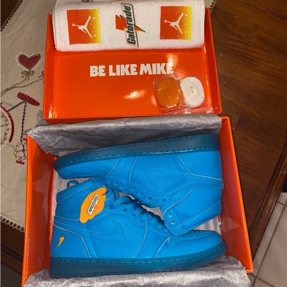 Men Jordan 1 Gatorade Blue Lagoon